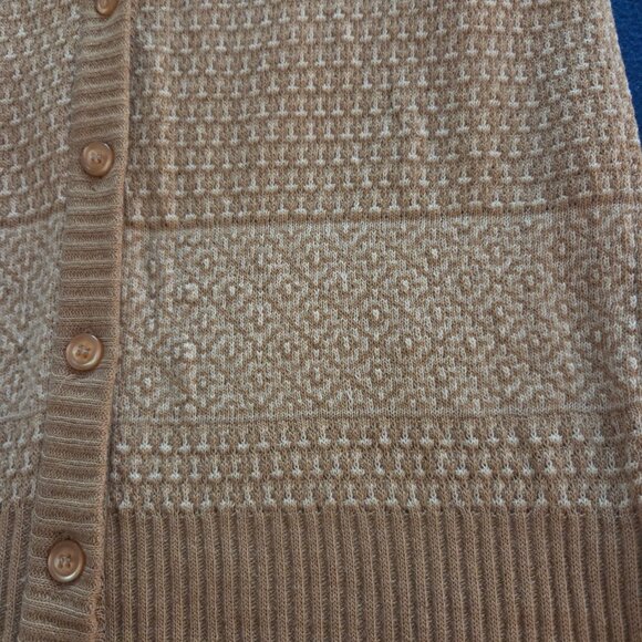 Vtg Jaeger Lambswool Button Down Vest Mens 36 Size S Tan Cream Grandpa Academia - Picture 5 of 9